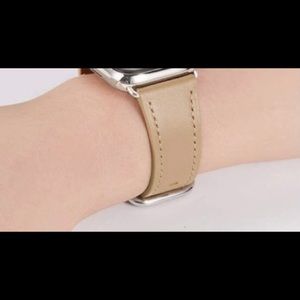 Leather Fitbit Ionic watch band.